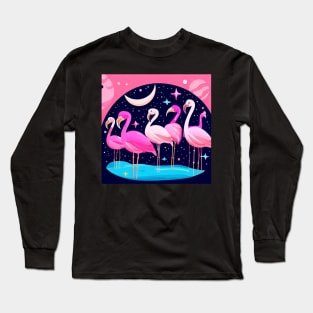 Flamingos Graphic . Long Sleeve T-Shirt